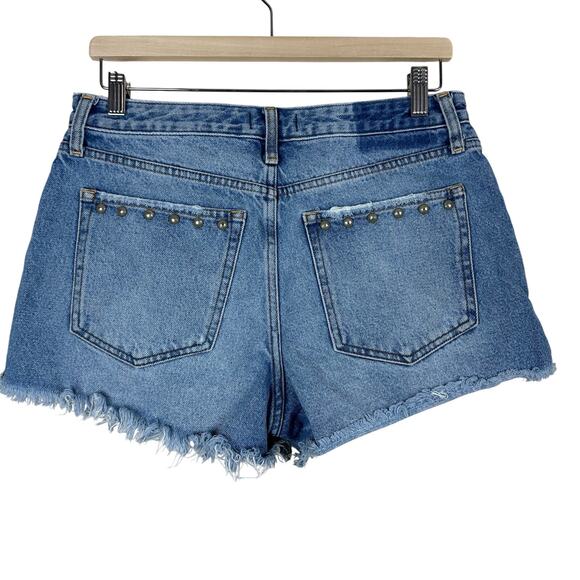 Abercrombie & Fitch Annie HighRise Shorts 30/10 Fairy Grunge Y2K Distressed Stud - Picture 4 of 5